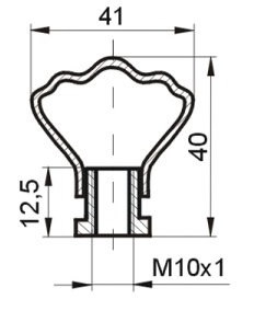 metalowy wieszak M10x1